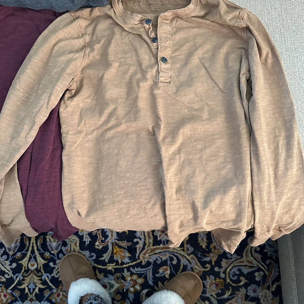 A&E Men’s medium long sleeve shirts.  Excellent condition.  All 3 sold as lot.